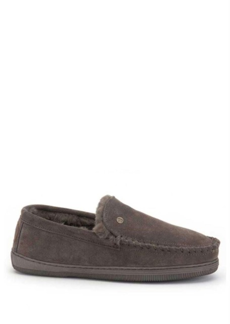 Bruine Warmbat heren pantoffel warm gevoerd