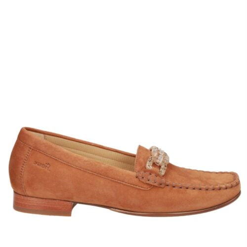 Licht bruin nubuck mocassin instapper Cortizia Sioux