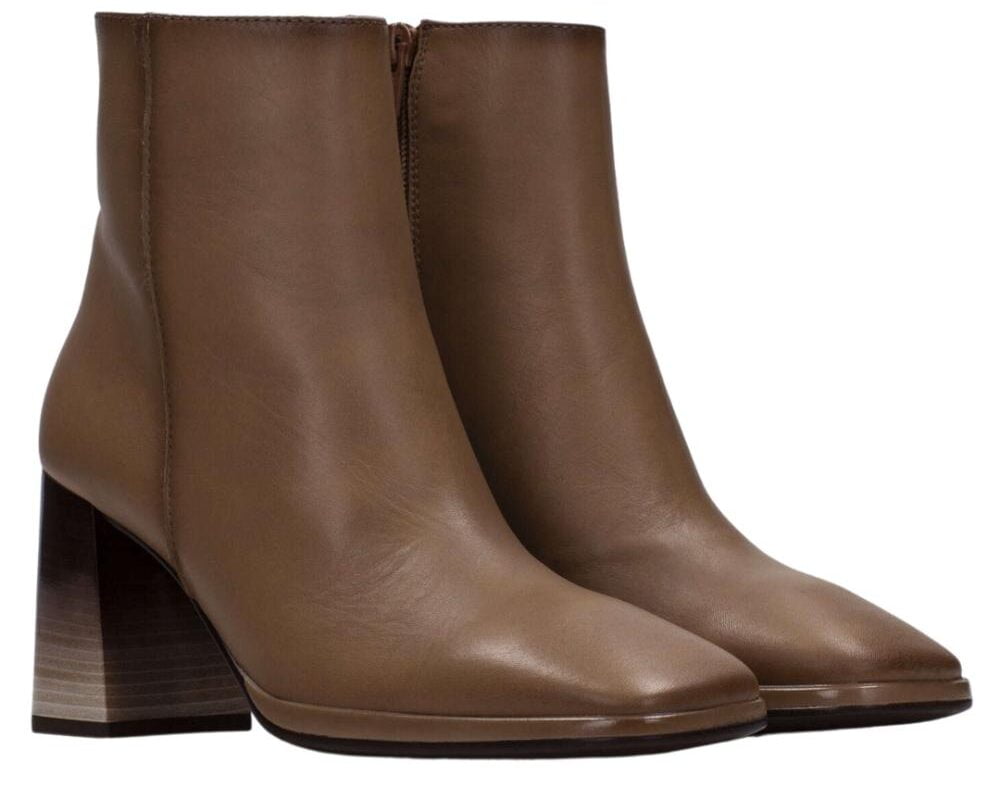 HI233020-Gobi 2 Enkellaarsje in beige leer op hoge hak Hispanitas