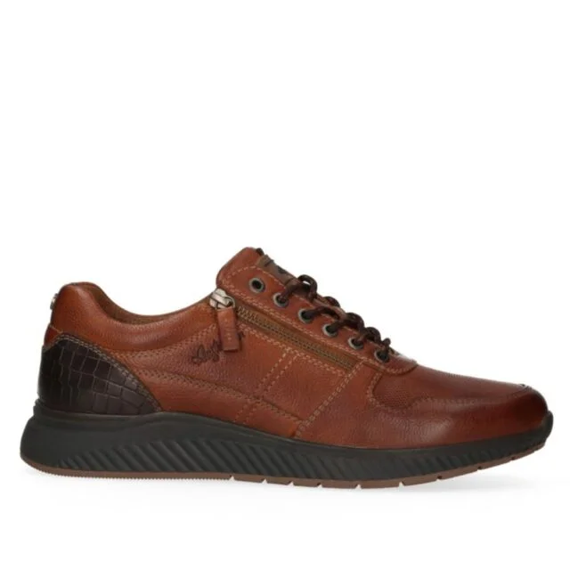 Bruine sneaker met rits heren Australian Hurricane