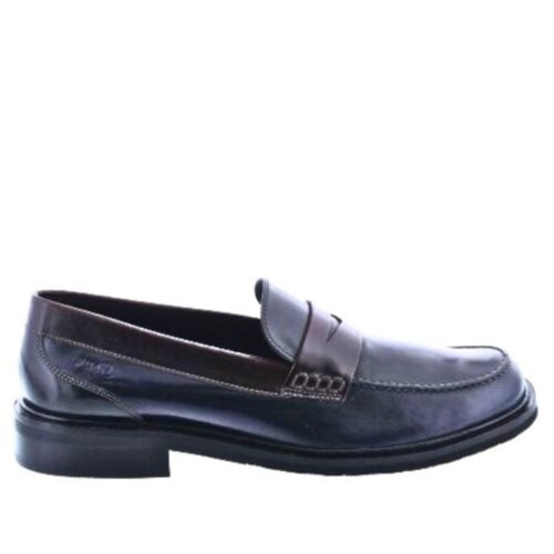 Blauw leercombinatie pennyloafer Sioux Nishima