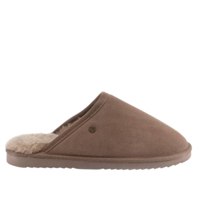 Beige schapenvacht heren pantoffel Warmbat