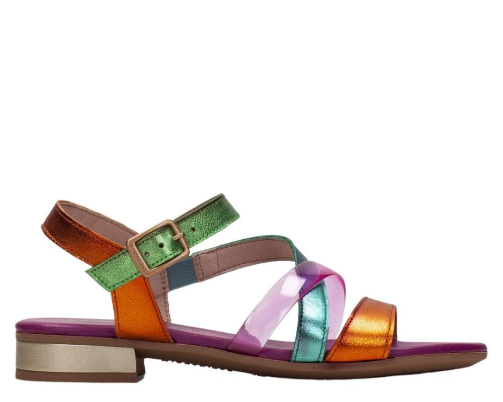 CHV243367 mandarin aquamar kiwi 1 Multicolor sandaaltje Hispanitas