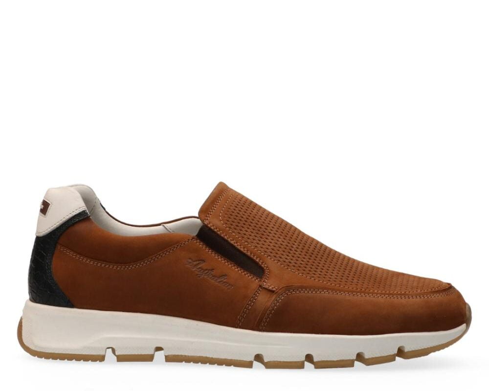 Eagle 15.1609.01.D21 1 Bruin nubuck instapper met uitneembaar voetbed