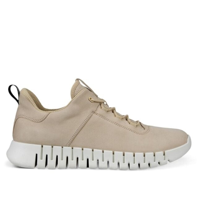 Sneaker GRUUV beige nubuck en uitneembaar voetbed