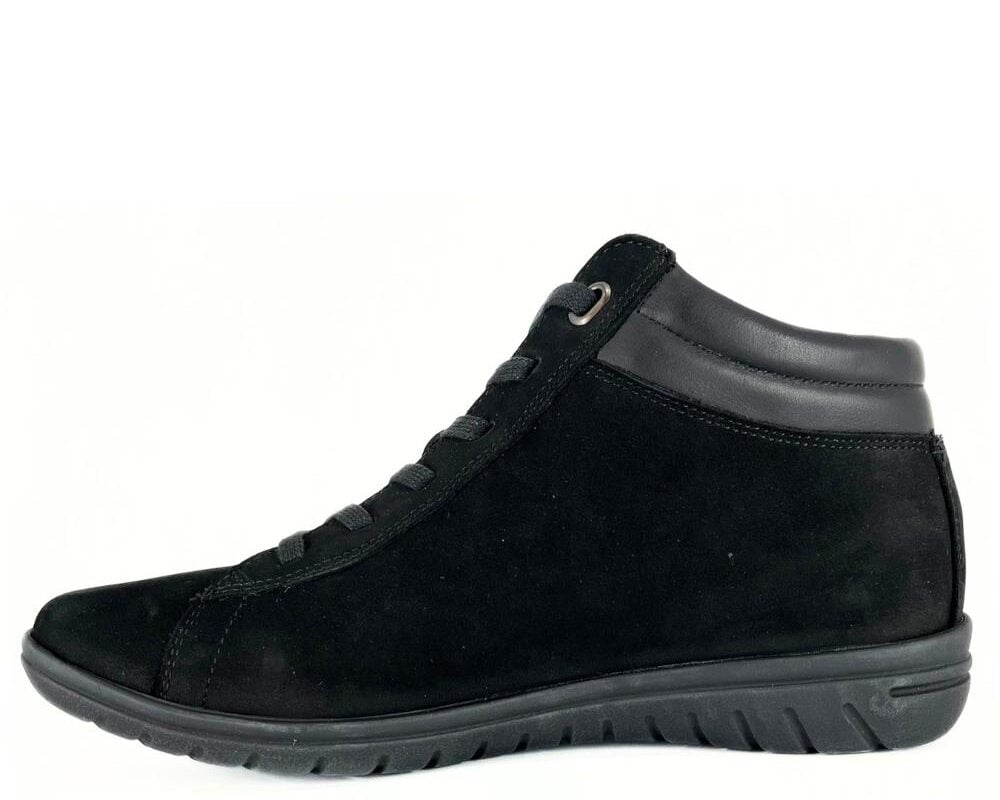 172.0836-01.01 2 Hartjes sneaker zwart wijdte G