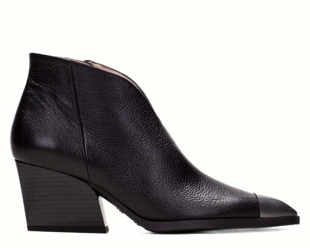 HI243596-black 1 Enkellaarsje western zwart leer Hispanitas