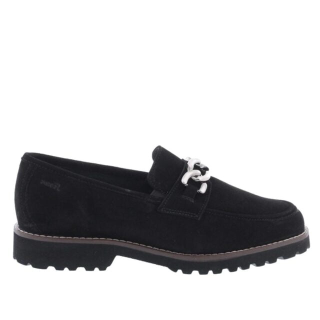 Loafer in zwart suède Sioux 67760