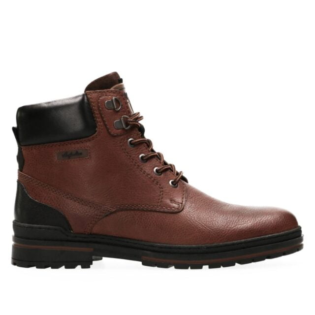 Veterboot in cognac leer met zwarte polster Australian Yorkshire