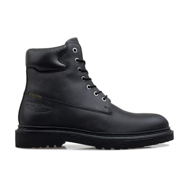 Veterboot in gevet zwart leer PME Legend