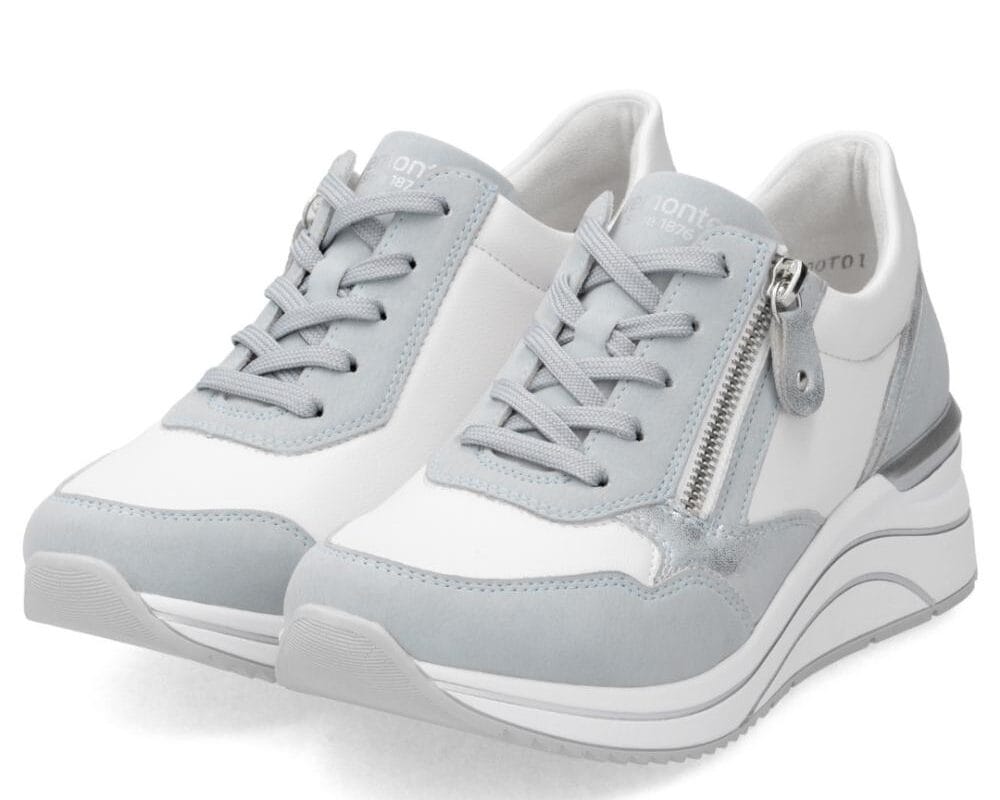 D0T01-12 2 Sleehak sneaker Remonte blauw combinatie