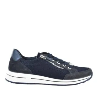 Donkerblauwe Ara sneaker wijdte H 54801