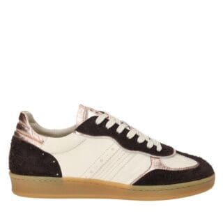 PiediNudi Imola 01.16 retro sneaker van leer en suède
