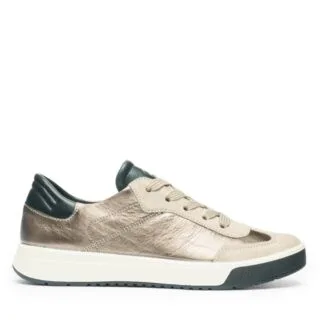 Bronskleurige sneaker van Ara met badstof voering