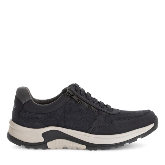 Comfortabele donkerblauwe Pius Gabor heren sneaker met rits en speciale afwikkelzool