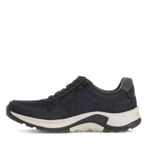 Comfortabele donkerblauwe Pius Gabor heren sneaker met rits en speciale afwikkelzool