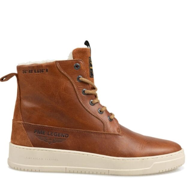 Hoge PME Legend sneaker van robuust leer met warme voering en uitneembaar voetbed
