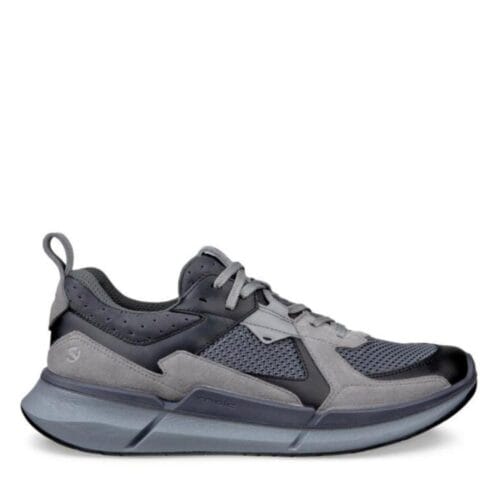 Grijze Ecco sneaker voor heren met uitneembaar voetbed en lichte zool