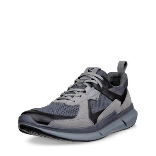 Grijze Ecco sneaker voor heren met uitneembaar voetbed en lichte zool